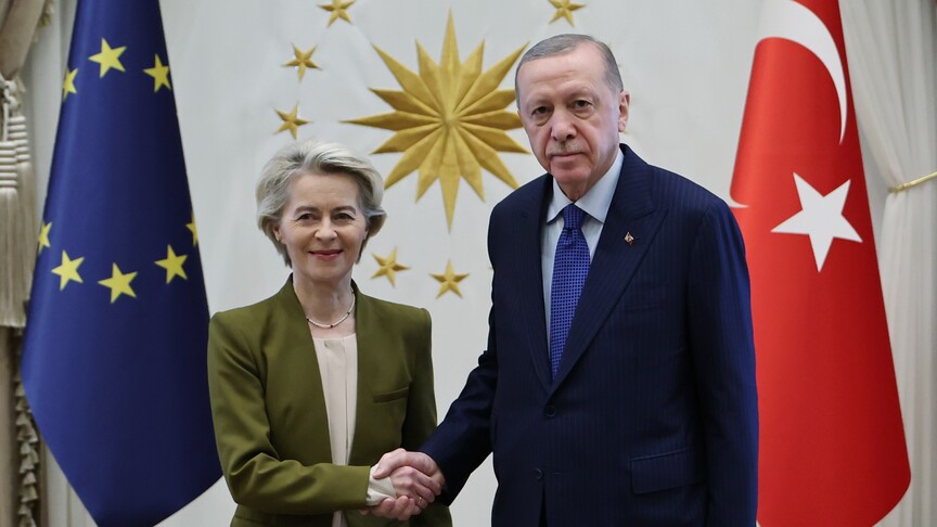 Erdoğan Leyen ile görüştü
